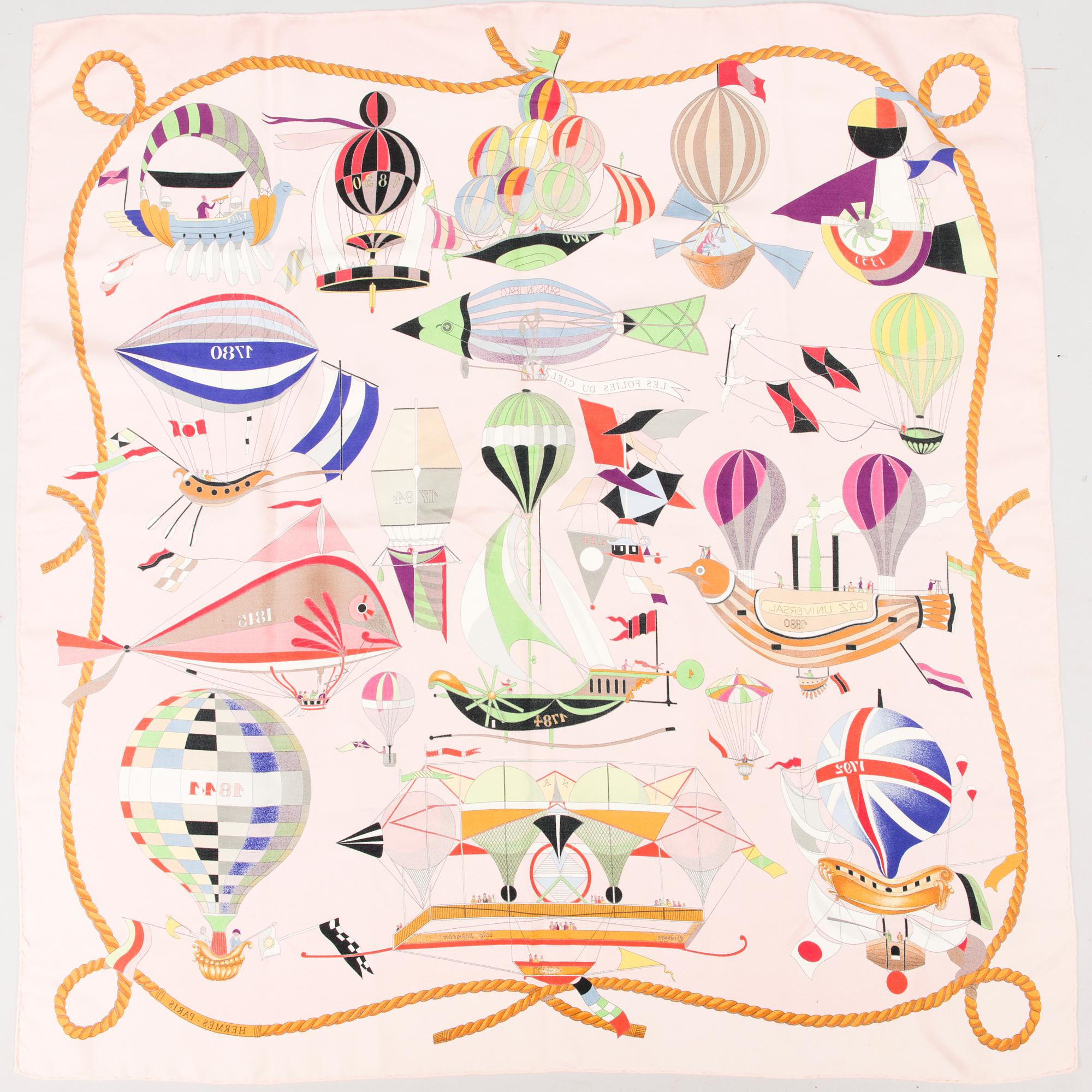 HERMÈS Les folies du ciel Scarf.