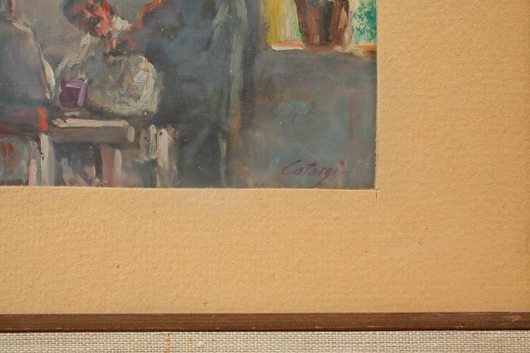 GEORGE CATARGI, olja på papper, signerad.