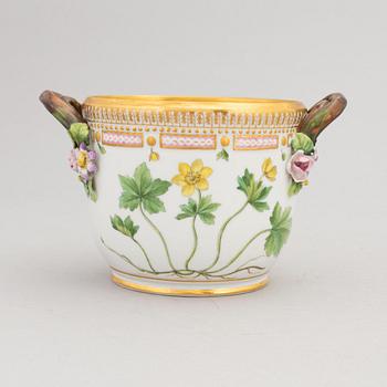 Royal Copenhagen, a 'Flora Danica' porcelain plant pot, Denmark.