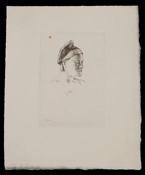 LOUIS SPARRE, etsningar, 8 st, signerade i plåten.