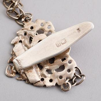 FODRAL samt LORGNETTE, silver. Total vikt ca 82 gram.