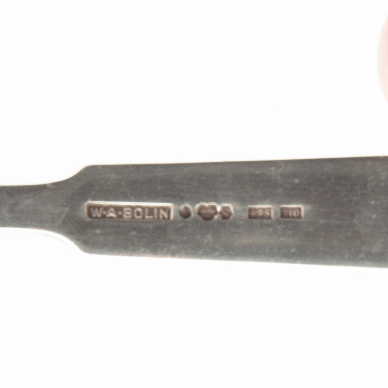 W.A. Bolin, children's cutlery, 3 pieces, silver, Stockholm, 1998.