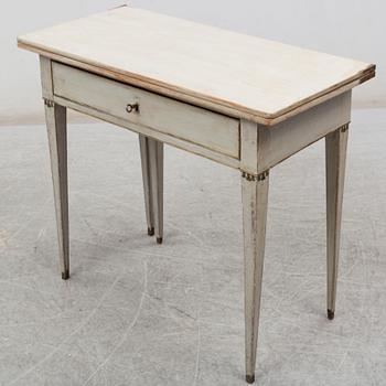 a late gustavian game table from around 1800.