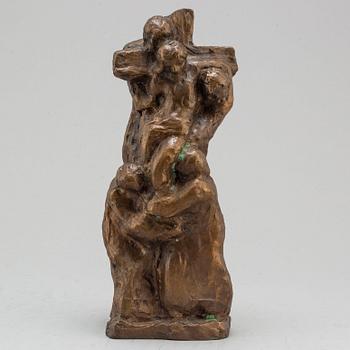 HELGE HÖGBOM, skulptur, brunpatinerad brons, signerad H.W.Högbom samt med gjutarstämpel AB Malmö butiksmontering.