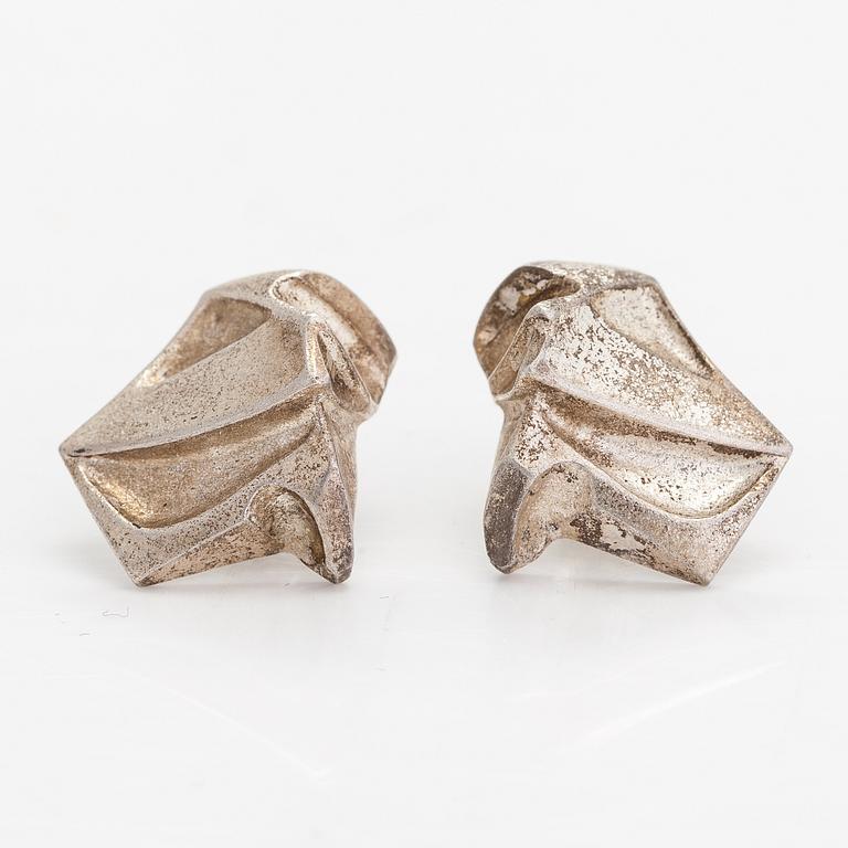 Lapponia, A sterling silver ring, a pair of earrings and a tie pin.