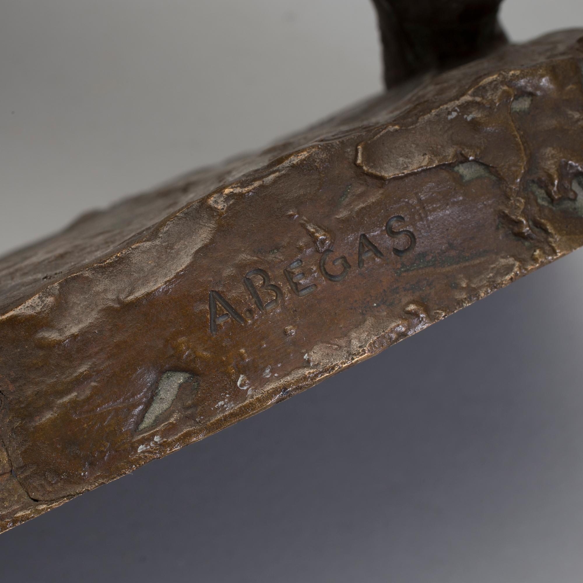 ASTRID BEGAS, skulptur, brons, signerad.