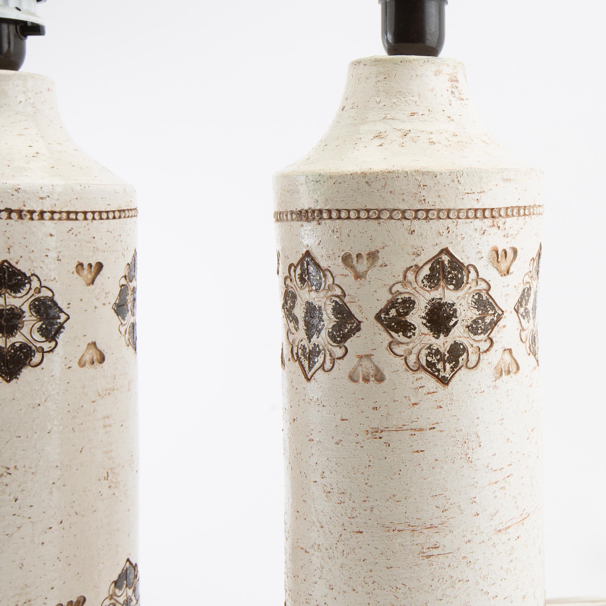 Table lamp pair, Bergboms, 1970s.