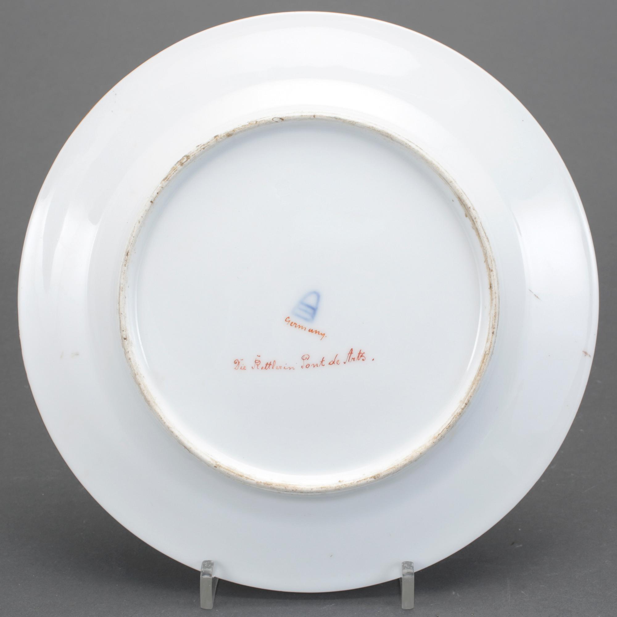 TALLRIK, porslin, Wien, sent 1800-tal.