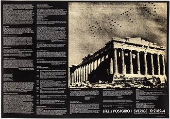 7 political posters mostly from 1960s and 70s, Sweden.