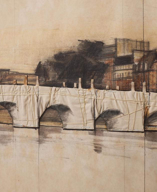 Christo & Jeanne-Claude, "The Pont Neuf Wrapped (Project for Pont Neuf – Paris)".