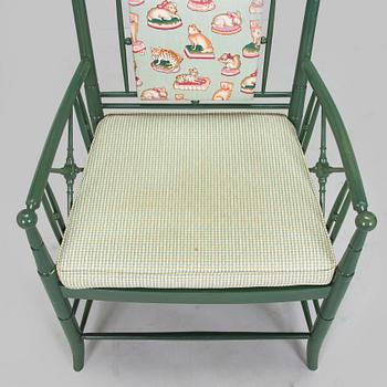 Desk/side table, a chair and a chest of drawers, last quarter of the 20th century.