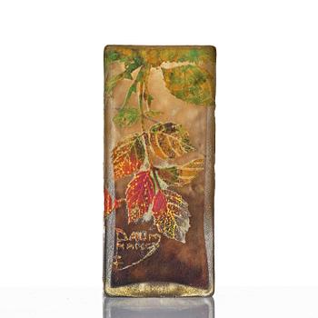 Daum Frères, a set of two Art Nouveau cameo glass vases, Nancy, France.