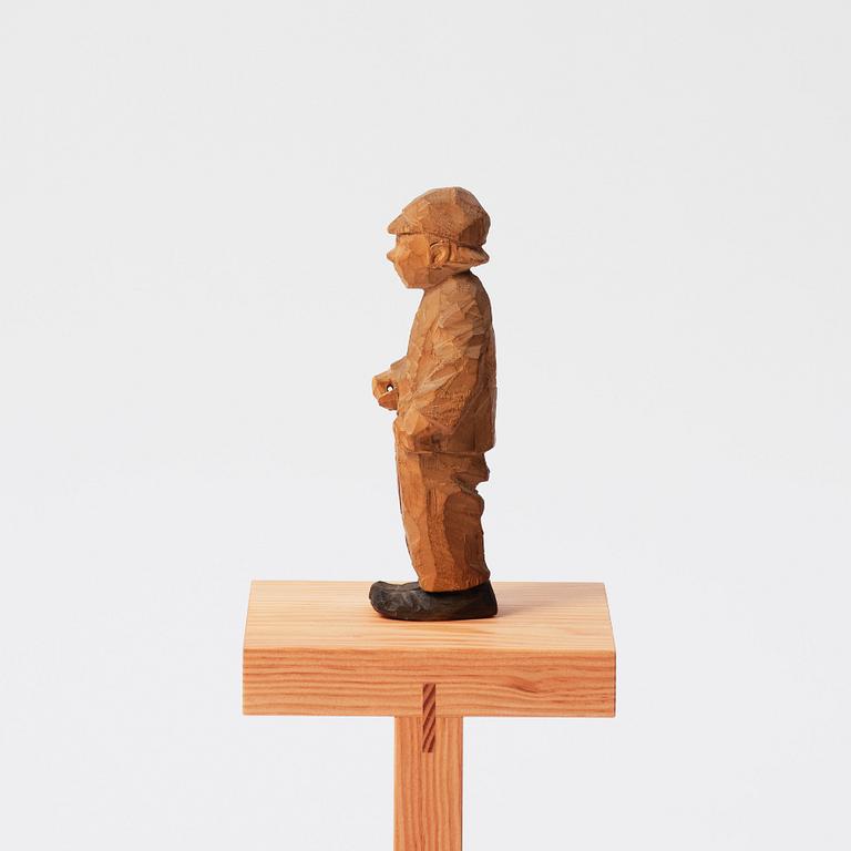 Axel Petersson Döderhultarn, wooden figure, stamped signature.