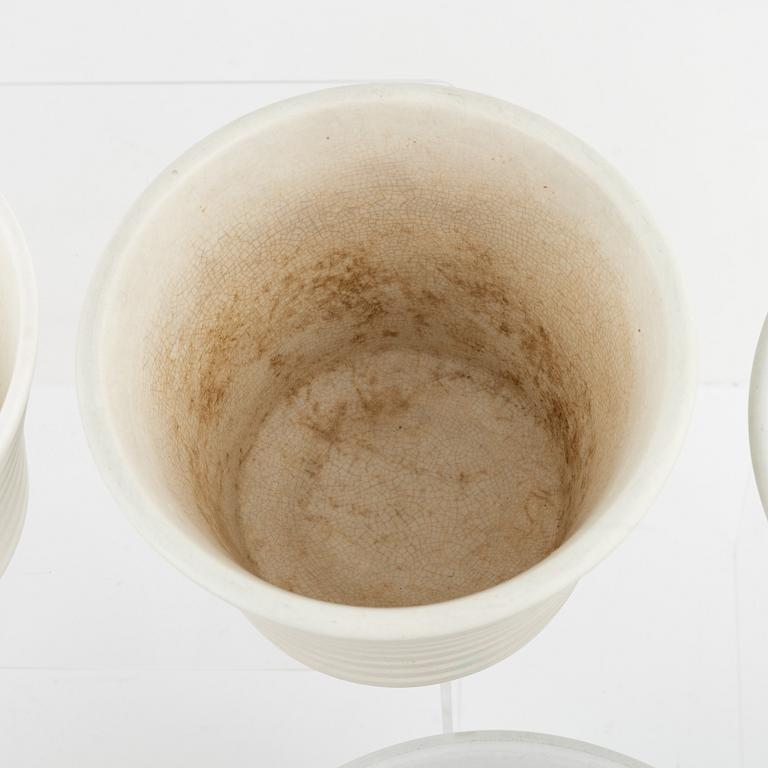 Wilhelm Kåge, eight ceramic pots, Gustavsberg, Sweden.