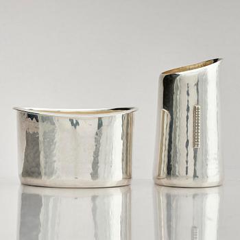 Ulf Trolle-Lindgren, a sterling silver three piece coffee set, Strömstad, Sweden 1967.