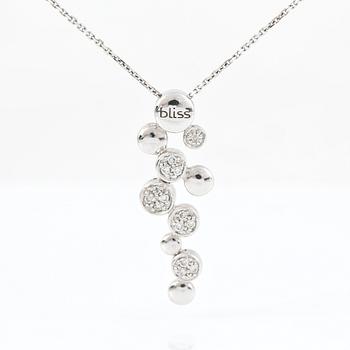 HÄNGE, Bliss, Italy, 18K vitgulds droppar, rörliga med diamanter i hälften av dem i pavéinfattning ca 0.07ct.