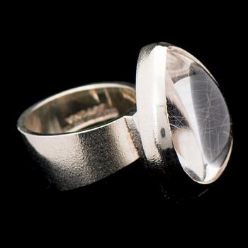 A BJÖRN WECKSTRÖM RING, "Luna", silver. Lapponia 1985.