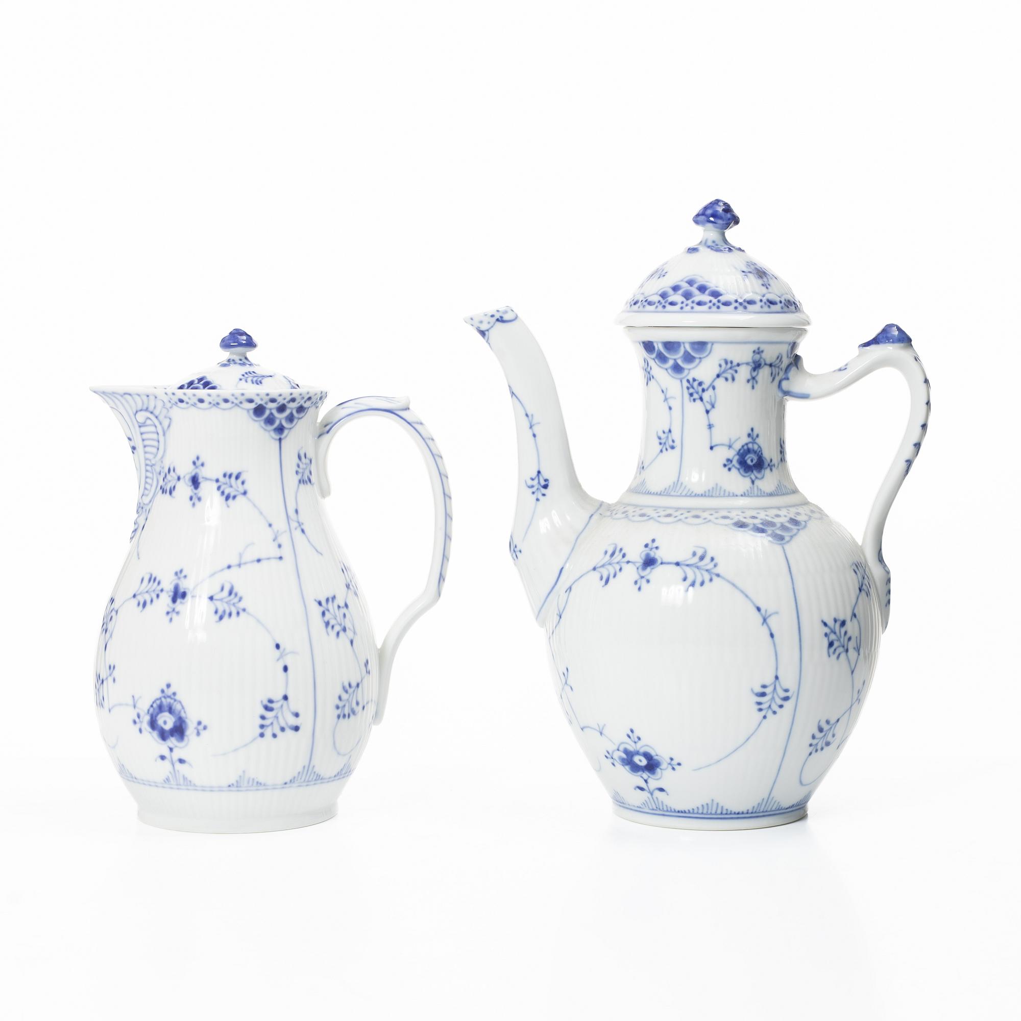 Royal Copenhagen, servisdelar, 6 st, "Musselmalet", Danmark.