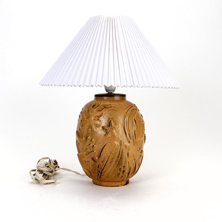 An Anna-Lisa Thomson ceramic table lamp for Uppsal Ekeby mid 1900s.