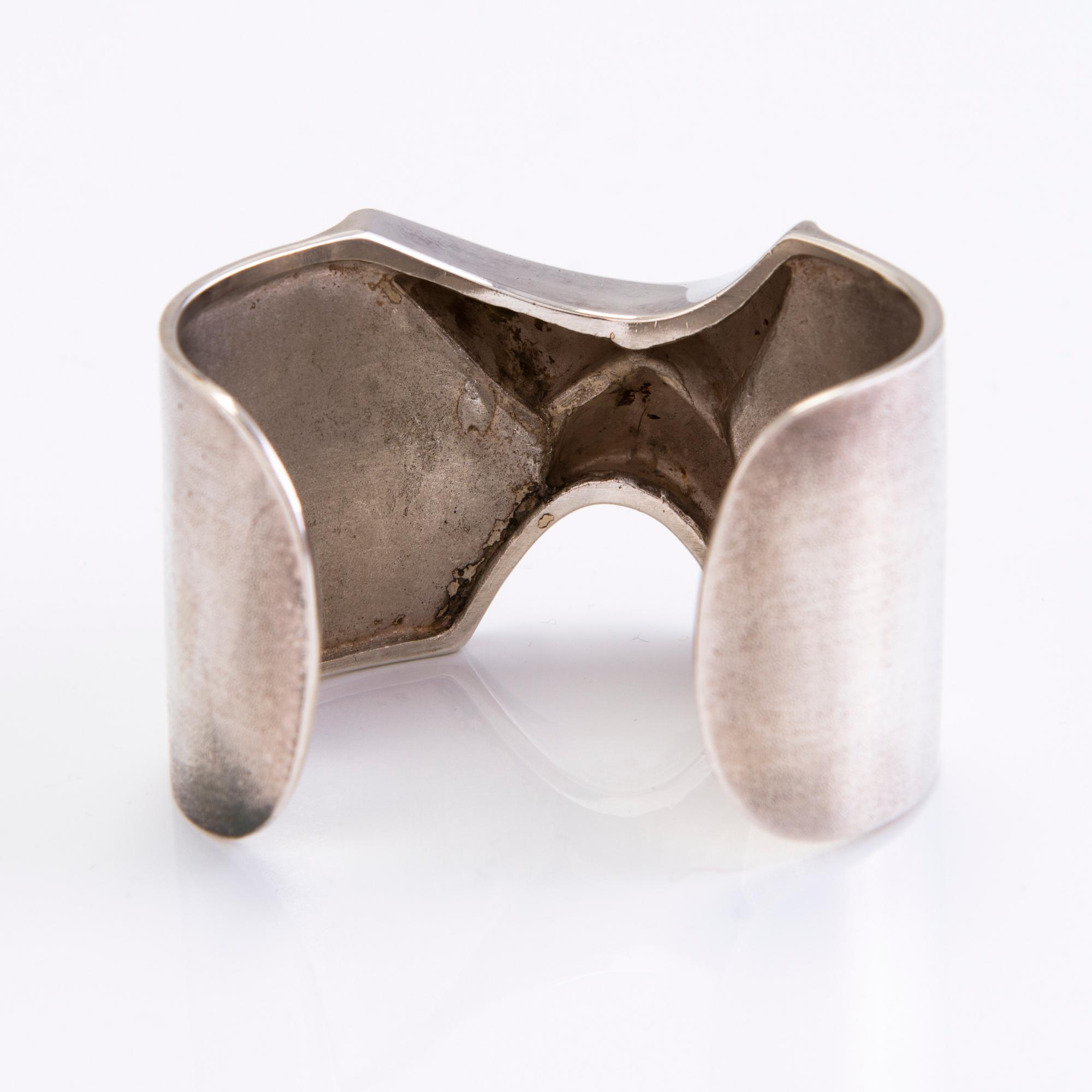 BJÖRN WECKSTRÖM, 'The Man from Mercurius' sterling silver bracelet, marked 'Björn', Lapponia, Helsinki 1972.