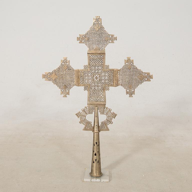 Processional cross, Coptic, Ethiopia first half of the 20th century.
