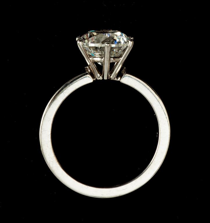 A WA Bolin brilliant cut diamond ring, 3.02 cts.