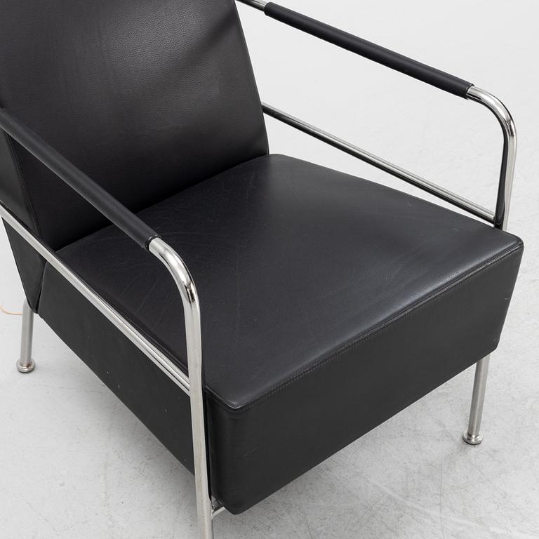 Gunilla Allard, a leather upholstered 'Cinema' easy chair, Lammhults.