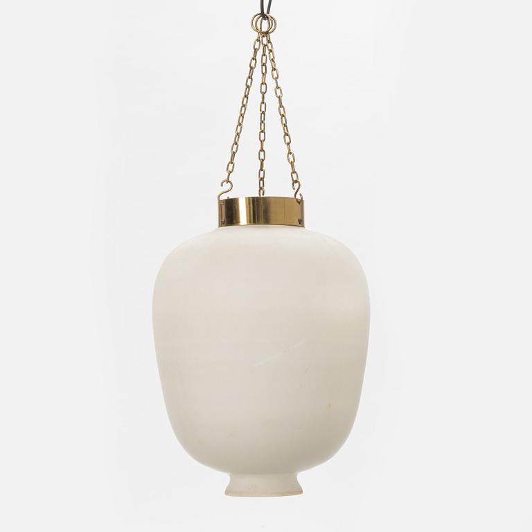 A glass ceiling lamp, second half of the 20th Century.