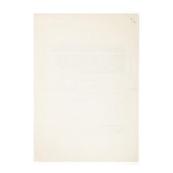 Signed letter from James Hunt to Smog Racing Division, 1969, together with a signed photograph of James Hunt.