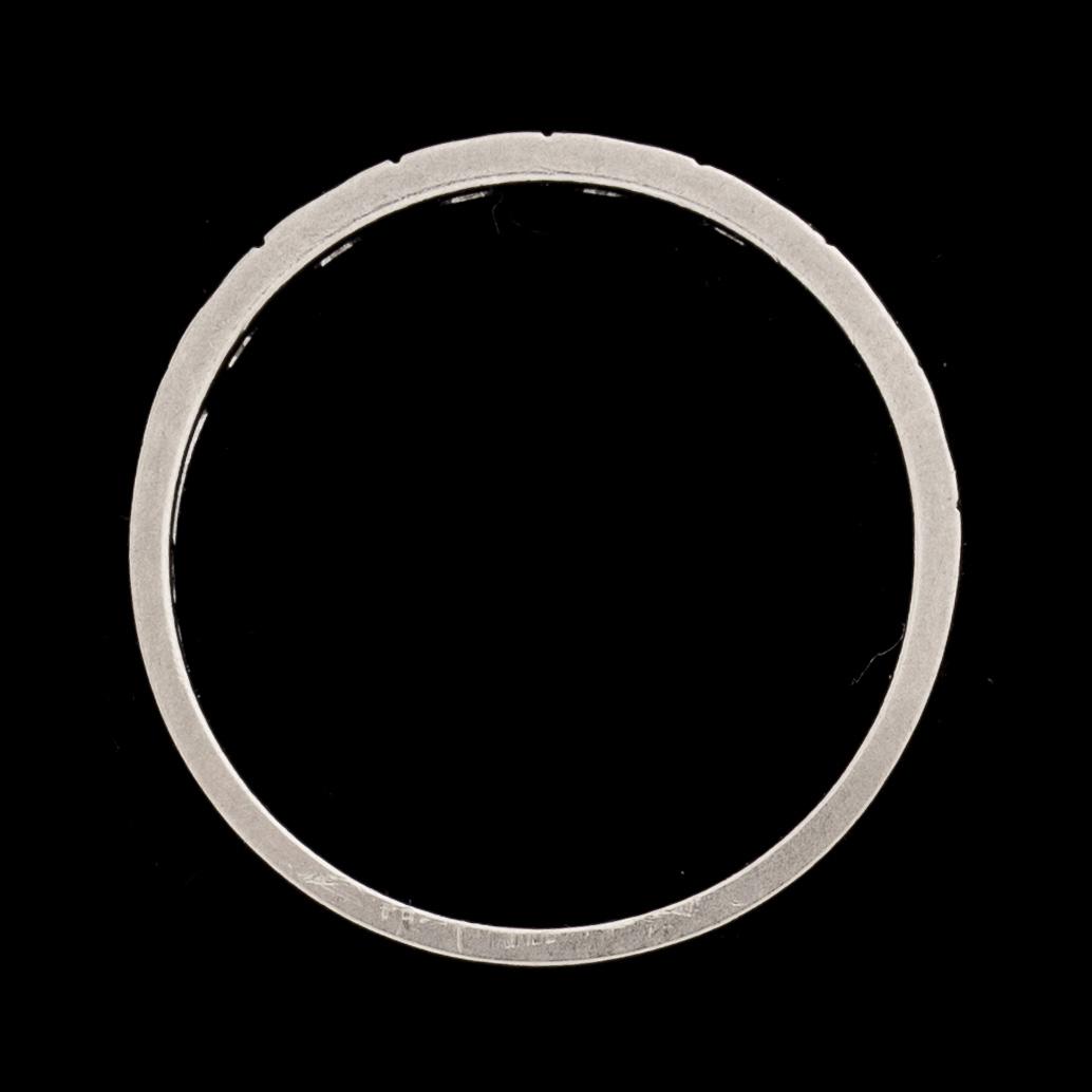 RING, 18K vitguld med åttkantslipade diamanter. Totalt c:a 0,07ct. Vikt ca 2,5g.