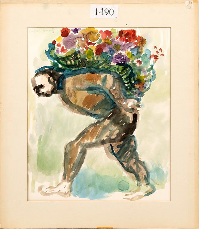 Martin Emond, "Man with Flowers".