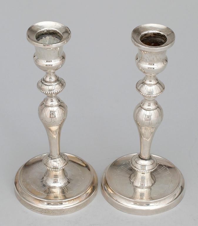 LJUSSTAKAR, ett par. Silver. Guldvaru AB Malmö, 1965. Tot ca 175 g.