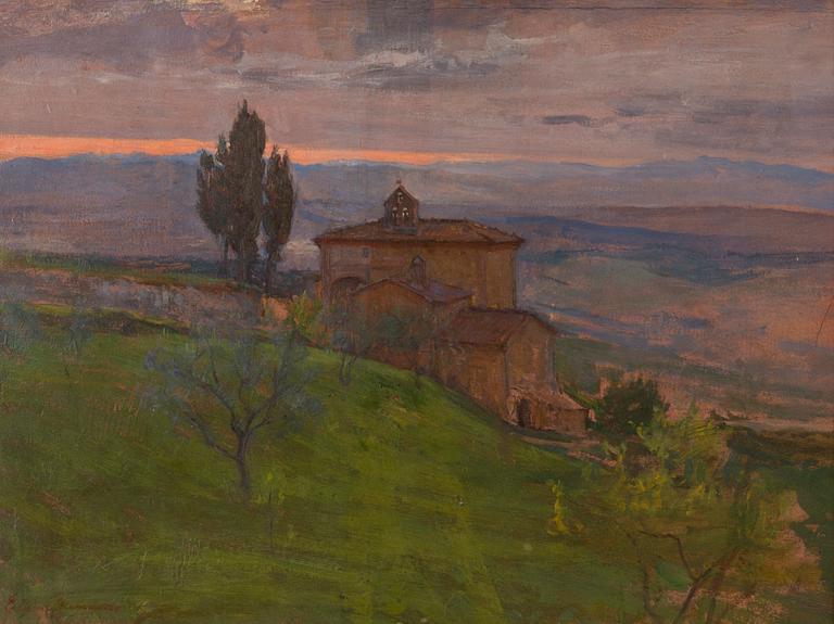 ELIN DANIELSON-GAMBOGI, oil on board, signed.