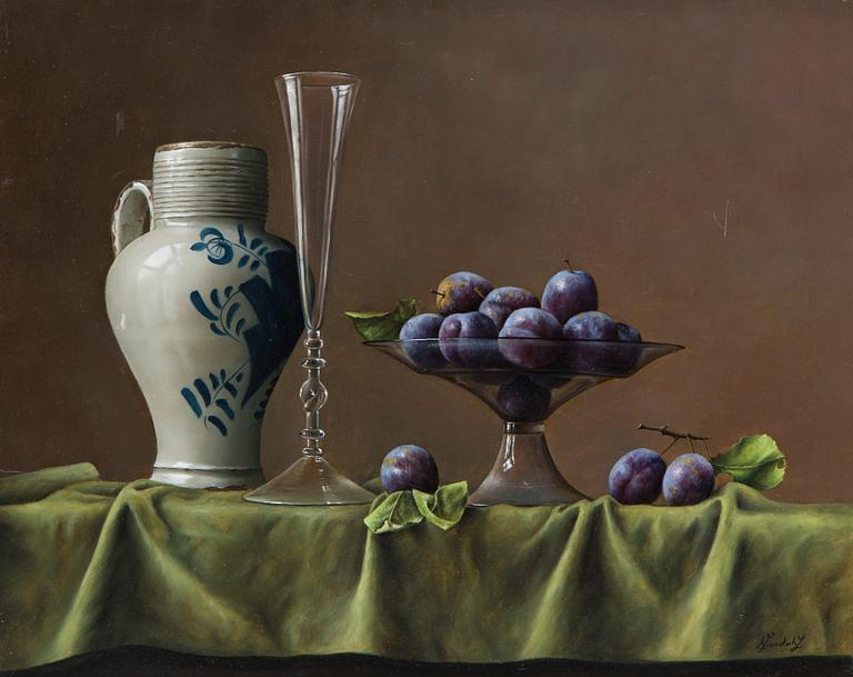 Nadine Lundahl, Still Life with Plums.