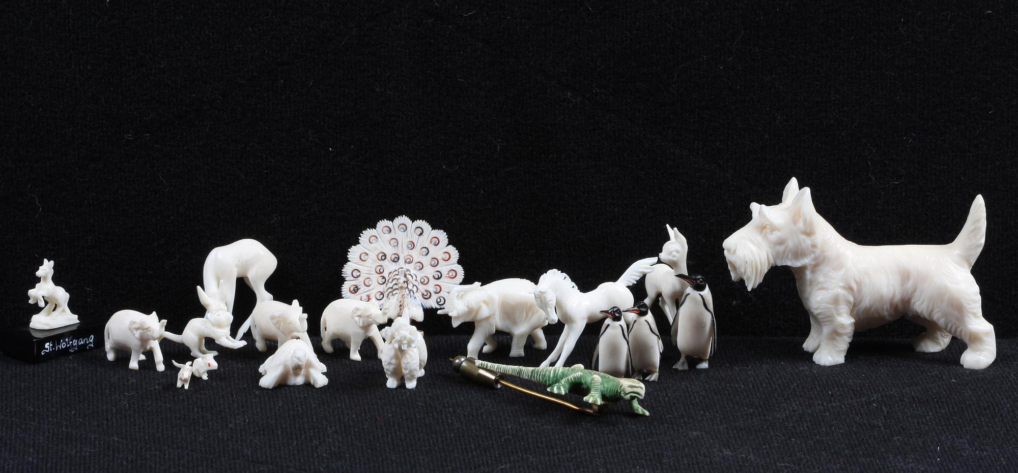 PARTI MINIATYRDJUR, 20 delar, ben.