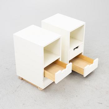 Jonas Bohlin and Thomas Sandell, cabinets/bedside tables, a pair, "Snö", Asplund.