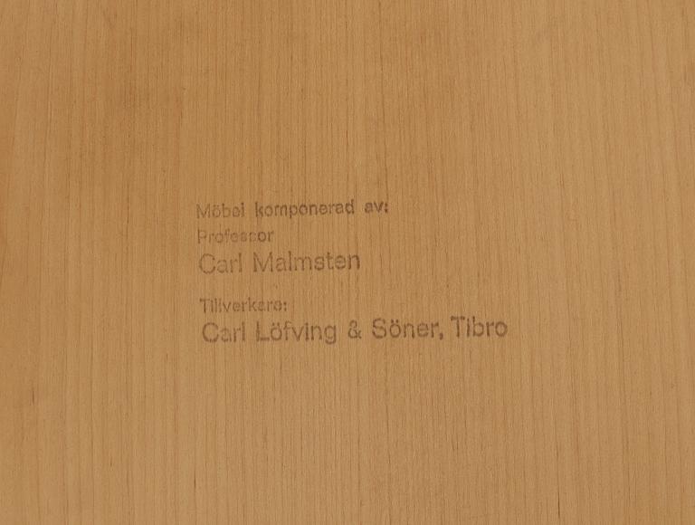SOFFBORD, 2 st, "Ovalen", Carl Malmsten, Carl Löfving & Söner Tibro.