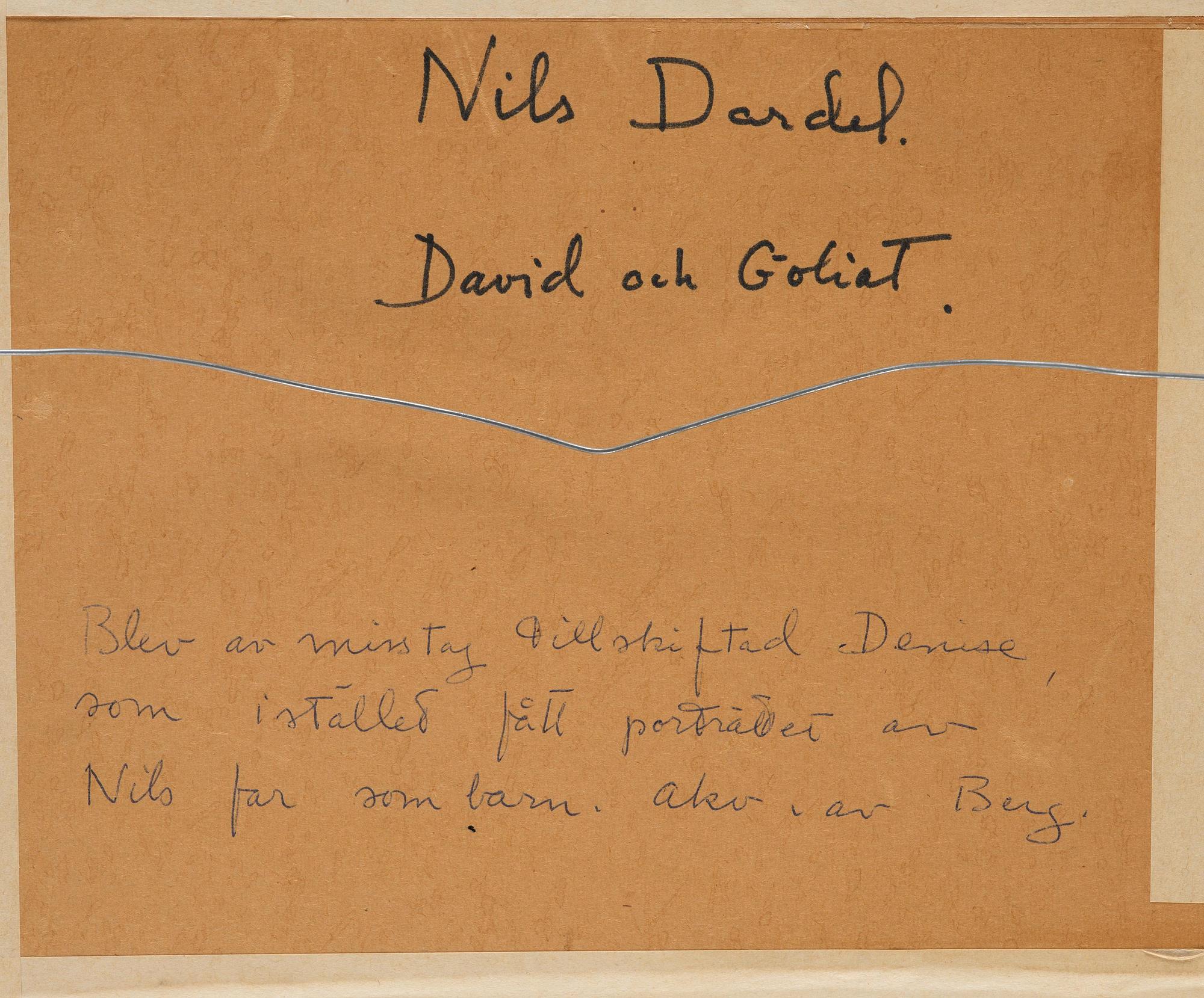 Nils von Dardel, David and Goliath.