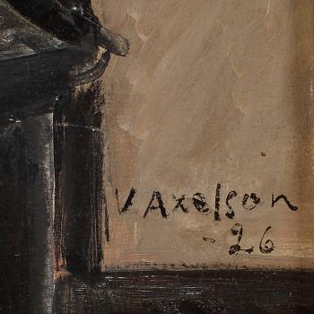 VICTOR AXELSON, olja på pannå, signerad och daterad -26.