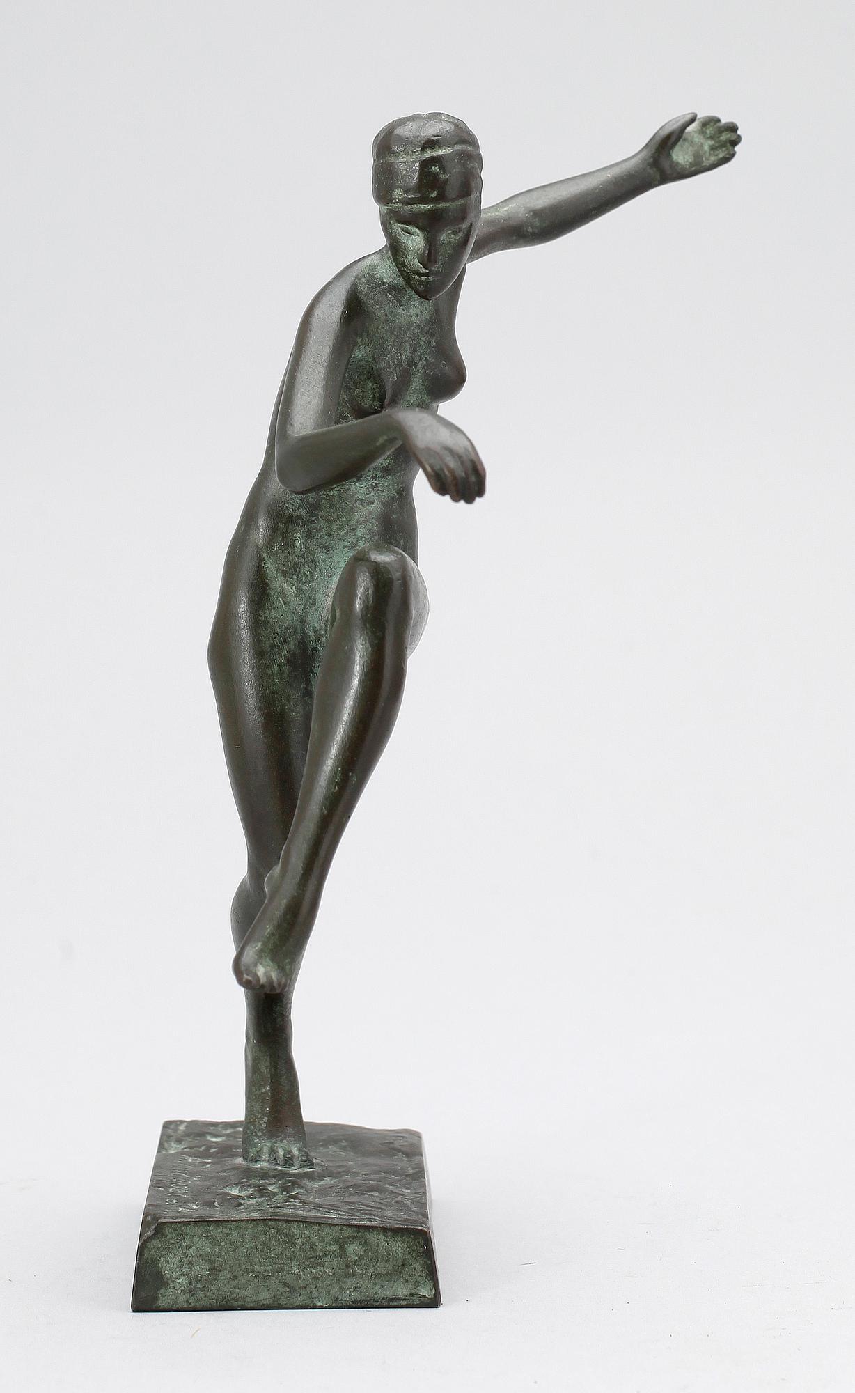 ARVID KNÖPPEL, skulptur, brons, signerad och daterad -24.