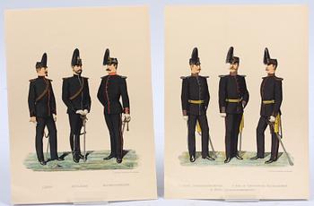 FÄRGLITOGRAFIER, 16 st. 1890-tal.