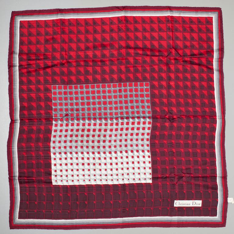 A Christian Dior silk scarf.