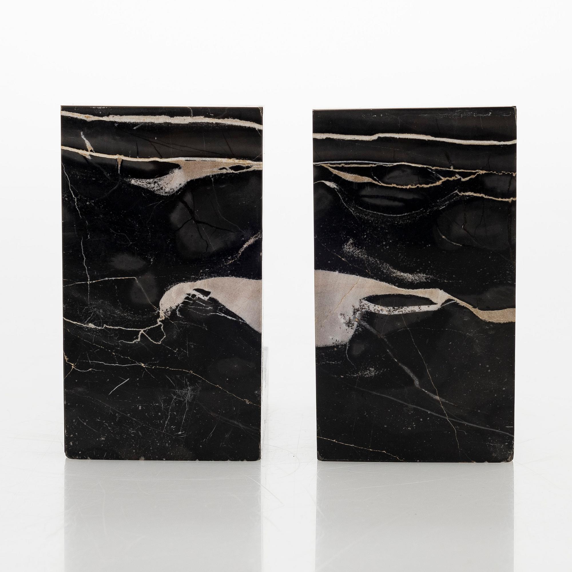 Bokstöd, ett par, stämplade i godset Bertin, Frankrike sannolikt 1925-30-tal.