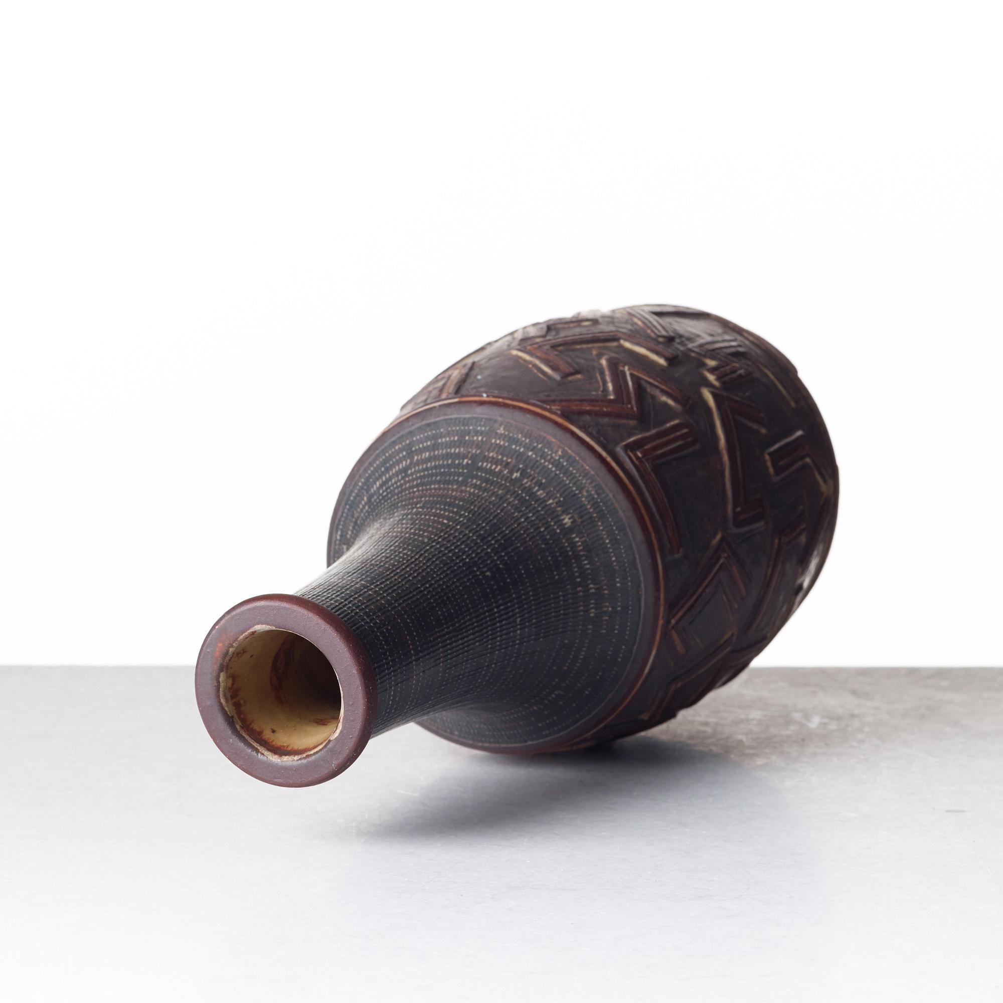 Wilhelm Kåge, a Farsta stoneware vase, Gustavsberg studio, Sweden 1955.