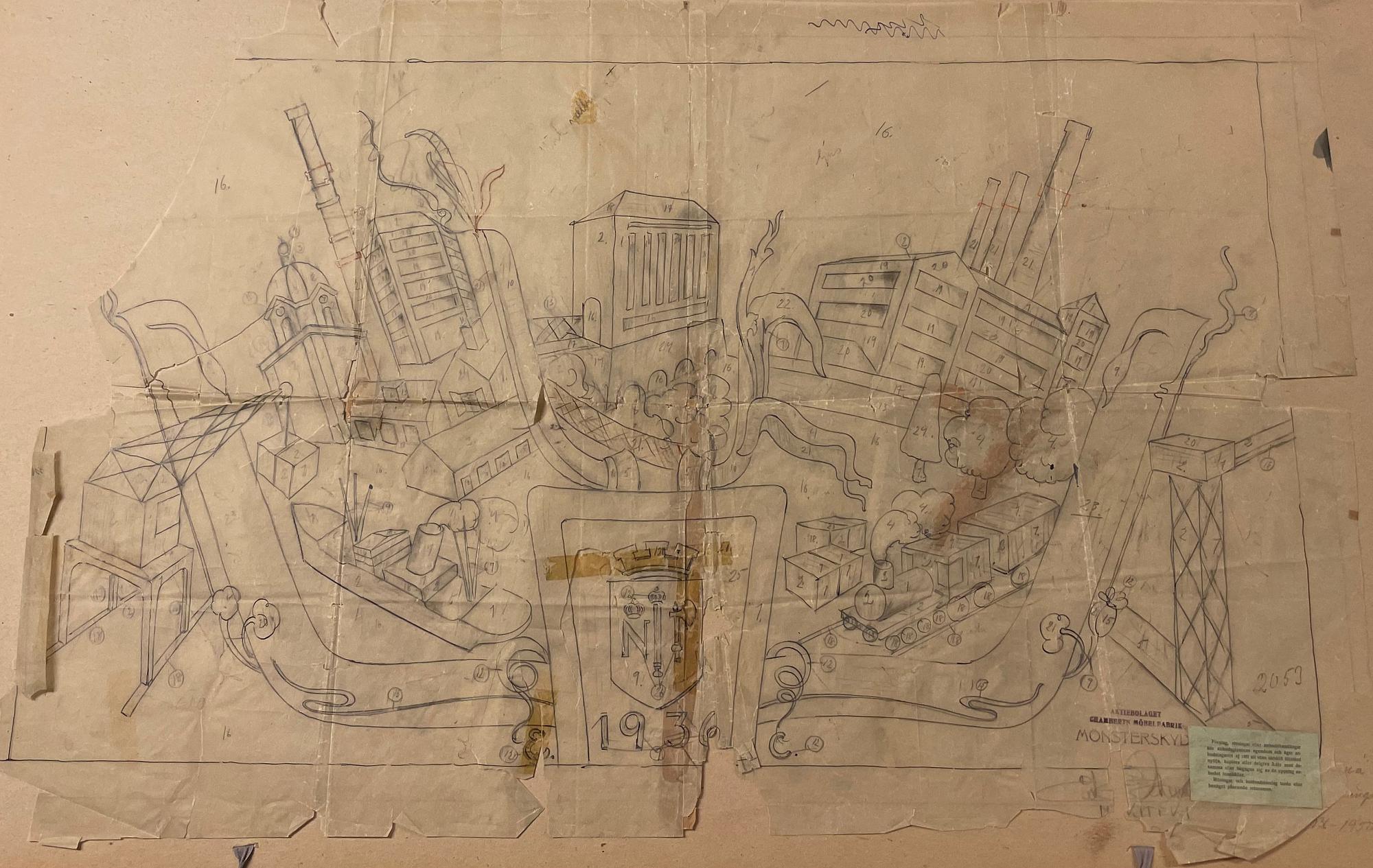 Erik Chambert, a cabinet/sideboard, Chamberts Möbelfabrik, Sweden 1930-40s.