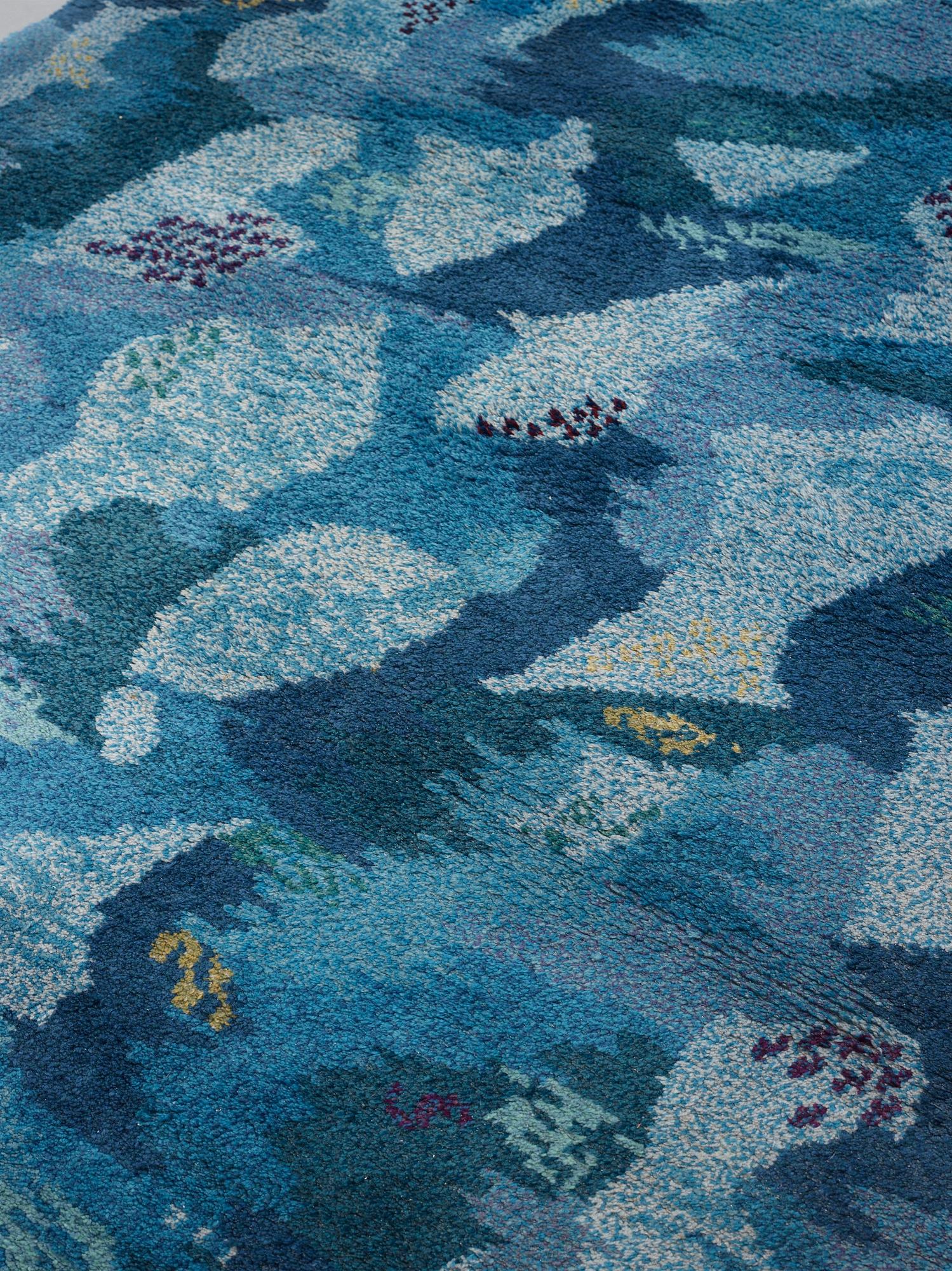 Judith Johansson, MATTA. "Vågspel". Flossa. 253 x 183,5 cm. Signerad JJ.