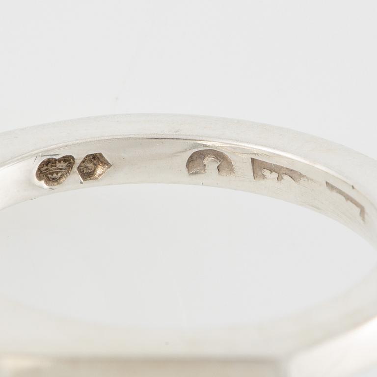 Ring, silver, design GK, Kaplan.