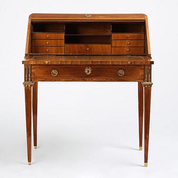 A Gustavian secretaire attributed to G A Ditzinger.