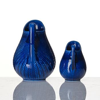 Hertha Bengtson, a 'Blå Eld' 6 pieces tea service, Rörstrand, Sweden 1951-71.