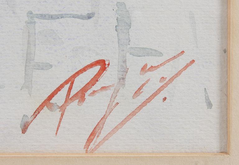 OKÄND KONSTNÄR, akvarell, sign.